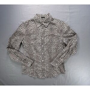 Talbots Leopard Print Long Sleeve Shirt Women's‎ Size 4 Office Wear